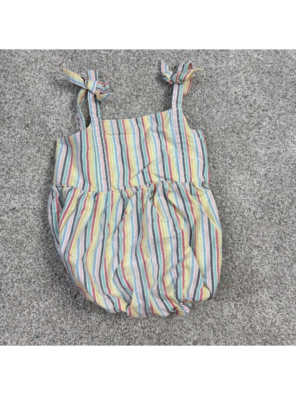 Hanna Andersson Jumper 18-24 Months Rainbow Stripe Bubble Cotton Boho